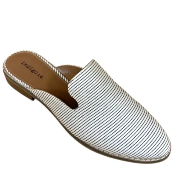 Indigo Rd. Hayze Striped Canvas Mules Sz 6-1/2 M #146T - Picture 7 of 10